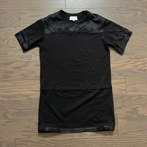 3.1 Phillip Liz Lace Insert Satin T Shirt Dress